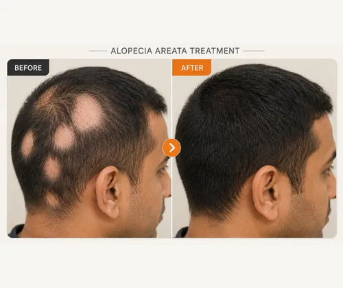 Alopecia Areata before and after
